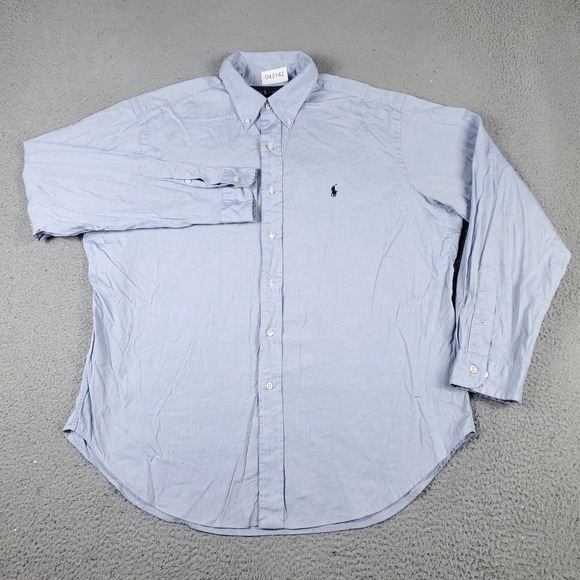 Ralph Lauren Other - Ralph Lauren Mens 17 Blue Pony Dress Button Up Long Sleeve Shirt Regular Fit